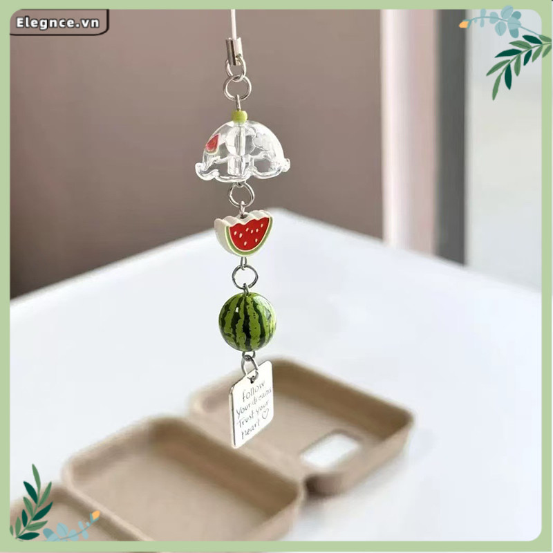 【Elevn】Mặt dây chuyền điện thoại chuông gió dưa hấu mùa hè hình trái tim cho bé gái Túi đựng máy ảnh | BigBuy360 - bigbuy360.vn