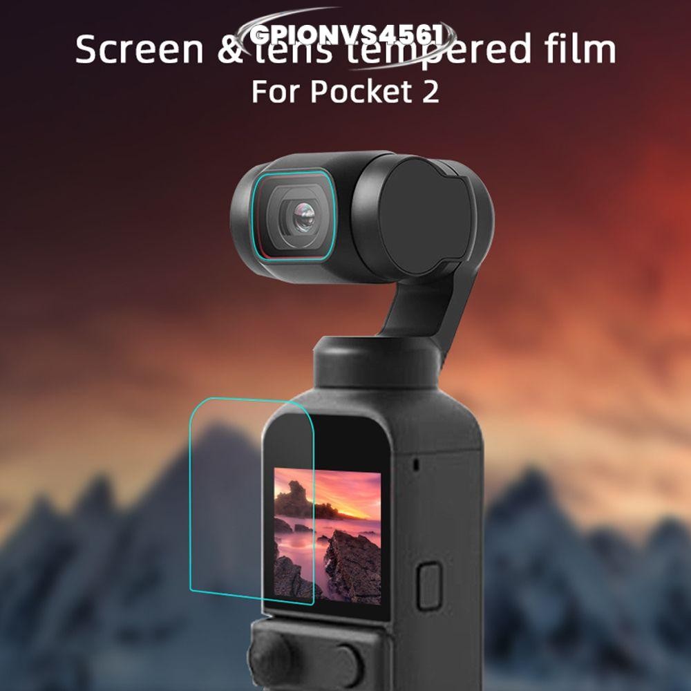GPIONVS4561 1 / 2 Bộ Ống Kính Phim Bảo Vệ Camera Kính Cường Lực Cho DJI Osmo Pocket 2