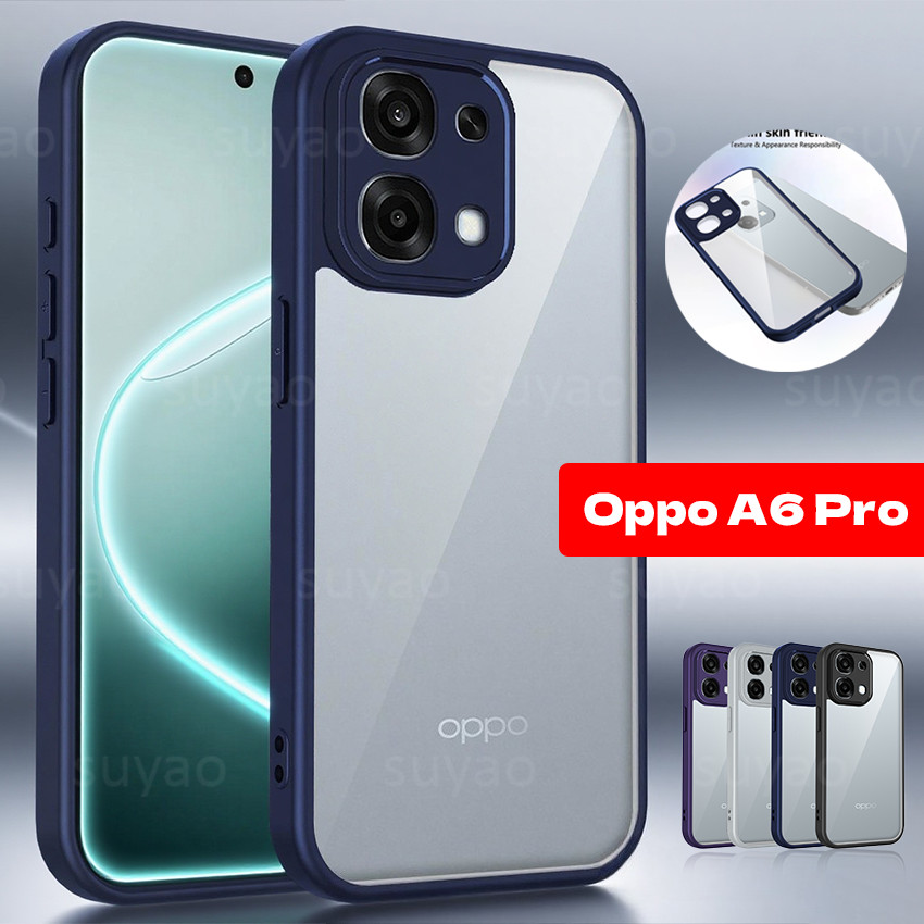 Dành Cho Oppo A6Pro A6Pro A6X A6T 5G 4G 2025 Ốp Điện Thoại Mờ Trong Suốt Vỏ Silicon OppoA6Pro A6 Pro