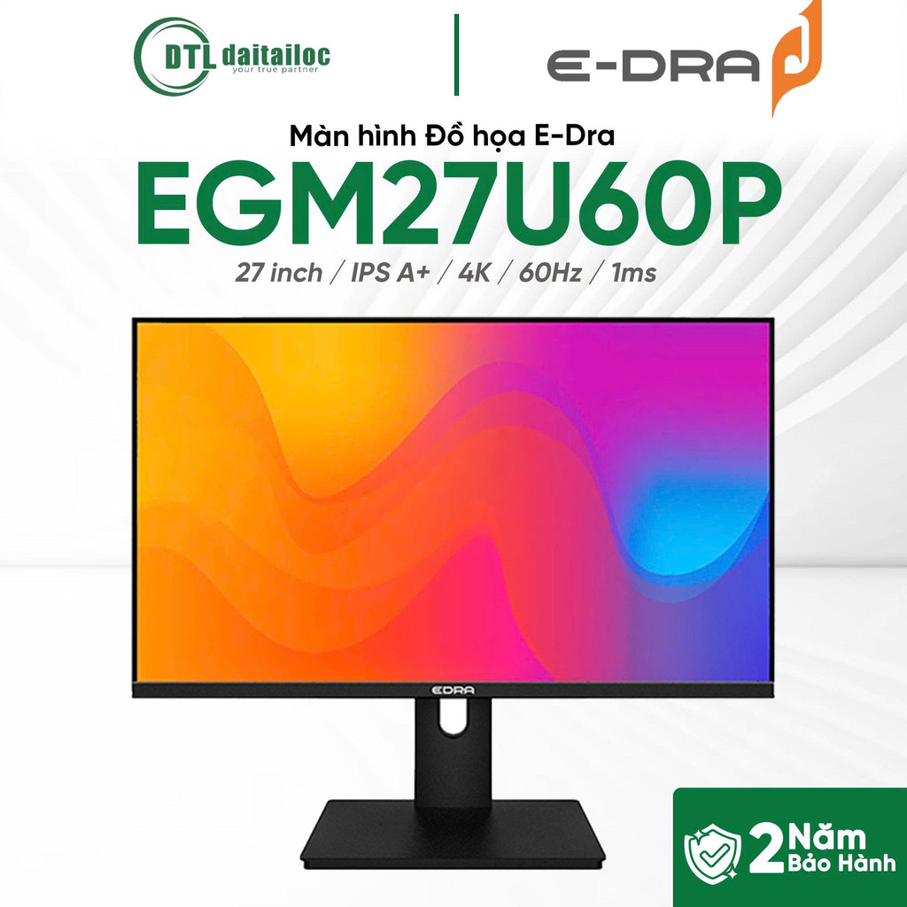 LCD E-dra 27inch EGM27U60P IPS 4K 60Hz HDMI, DP | Chính Hãng | Bảo hành 24 tháng