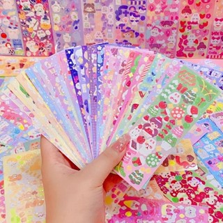 Set 100 tấm sticker trang trí sổ tay DIY dễ thương xinh xắn,sticker  nhãn dán trang trí laptop 