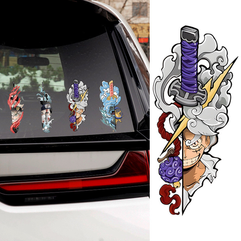 Cartoon Bumper Stickers One Piece Lufei Five-Gear Cartoon Cartoon Creative Car Body Glass Computer C