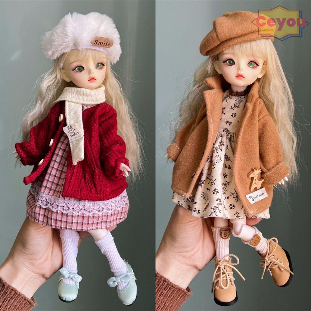 Bộ trang phục búp bê CEYOU 1 / 6 BJD, Quần áo búp bê Mini 30cm đa phong cách, Váy búp bê hoạt hình D