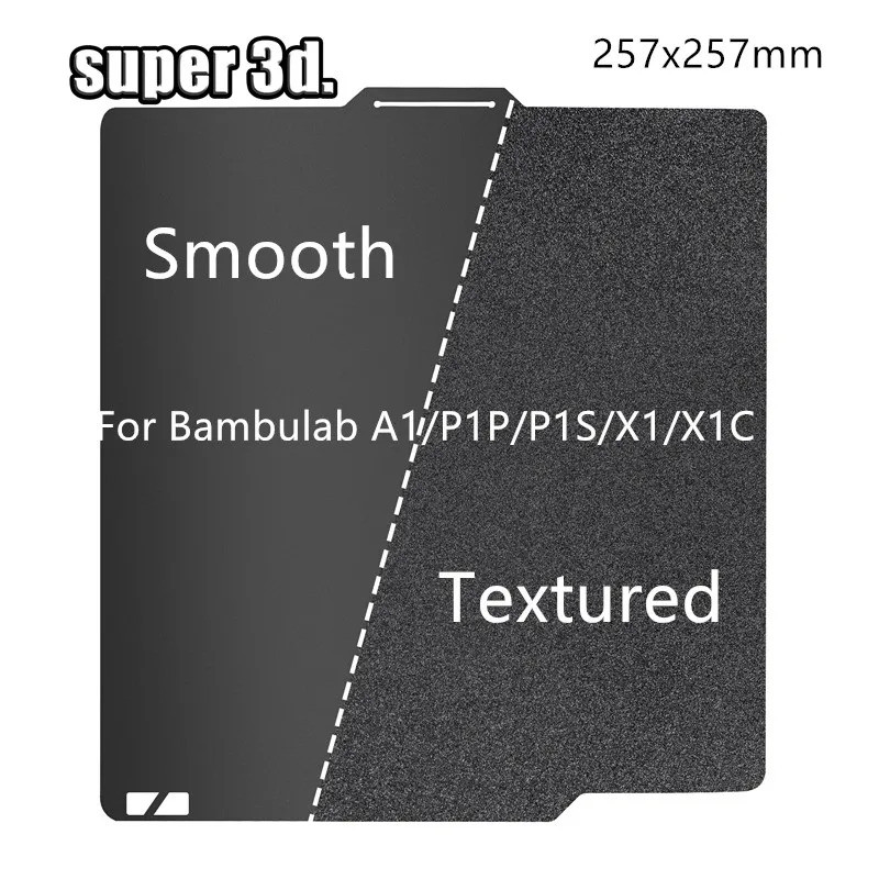 Tấm Xây Dựng Cho Bambu Lab X1 P1P A1 Giường PEI Tấm Mịn Pei Kết Cấu Tấm Pei 257x257 Phòng Thí Nghiệm