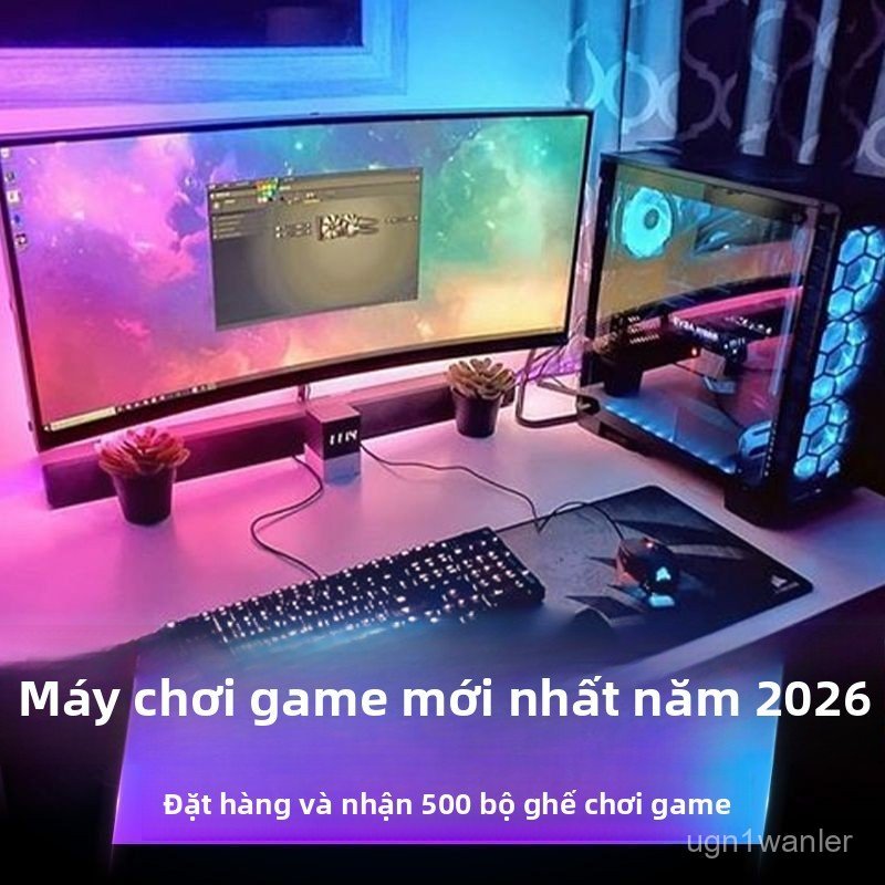 Bộ máy tính bàn PC gaming trọn bộ màn hình card rời RTX 4060 cấu hình cao chiến game nặng livestream
