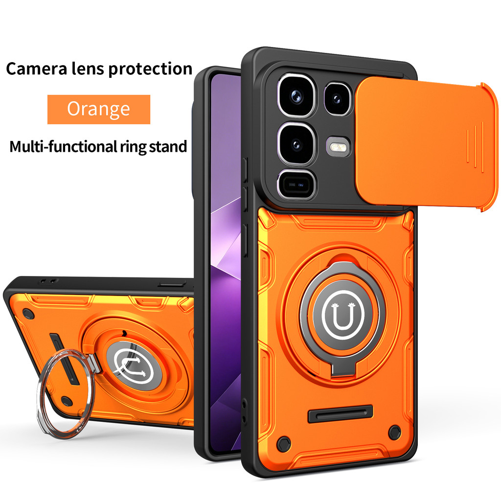 Dành Cho Infinix Note 50 Pro + Ốp Lưng Infinix Note 50 Pro Plus Vỏ Giáp Từ Tính Chống Sốc Giá Đỡ Vòn