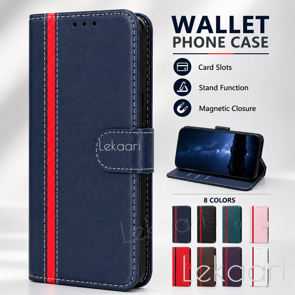 Ốp Lật Cho Realme C33 C30 GT 8 7 6 6t 5 Neo 3 3T Narzo 50i Prime 5G Pro Vintage Khâu Khe Cắm Thẻ Da 