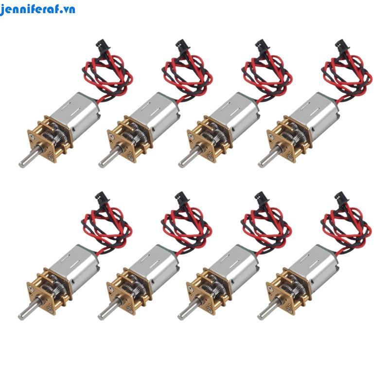 Jenniferaf 8 Chiếc Thu Nhỏ N20 Gear Motor 3V-6V Kim Loại Xây Dựng Hộp Số Gear Giảm Tốc Động Cơ 3 Mm 