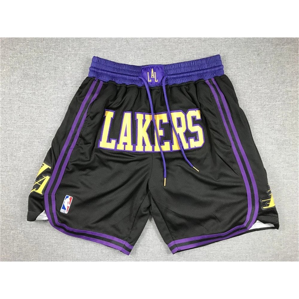 Thêu Mỹ Retro mn Quần Short Bé Trai Bỏ Túi 24 LAKERS Phiên Bản Thành Phố Đen LAKERS Quần Bóng Rổ Năm