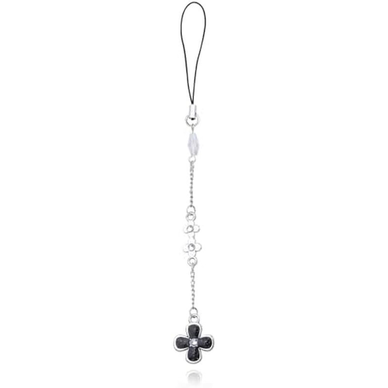 SONGCHANGJEWELRY Sawako Bốn Lá Cỏ Ba Lá Điện Thoại Quyến Rũ Dây Đeo Hoa May Mắn Treo Xe Trang Trí An