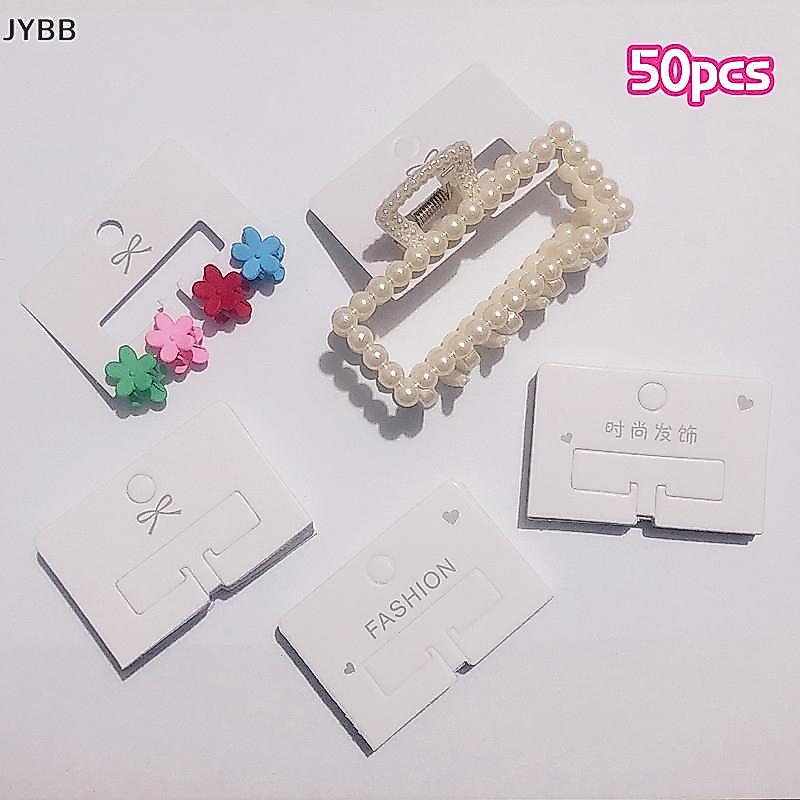 Jybb 50 cái kẹp tóc thẻ trưng bày bao bì kẹp các tông Thẻ kẹp tóc VN