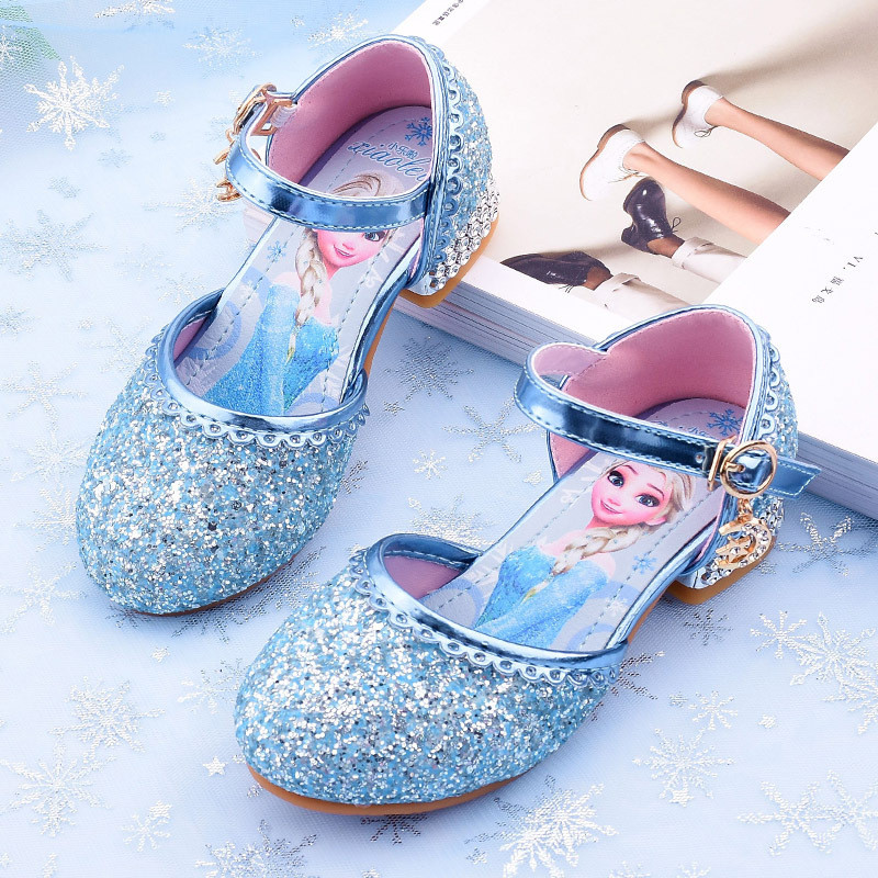 Giày Bé Gái Công Chúa Aisha Giày Baotou Sandal Aisha Pha Lê Giày Bé Gái Cao Gót Hiệu Suất Sàn Diễn