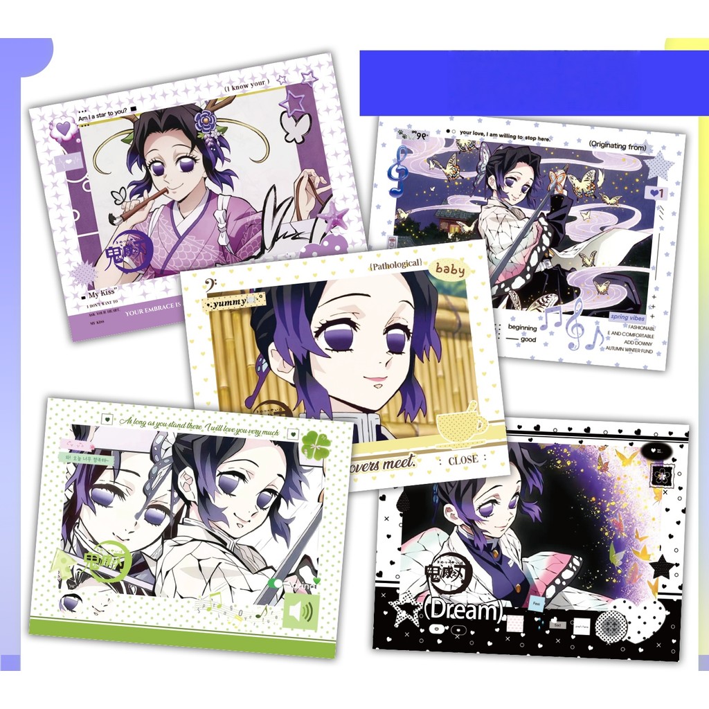 1-13 Chiếc Manhwa Manga Demon Slayer Tokitou Muichirou Tomioka Photocard Giyuu Kanroji Mitsuri Kocho