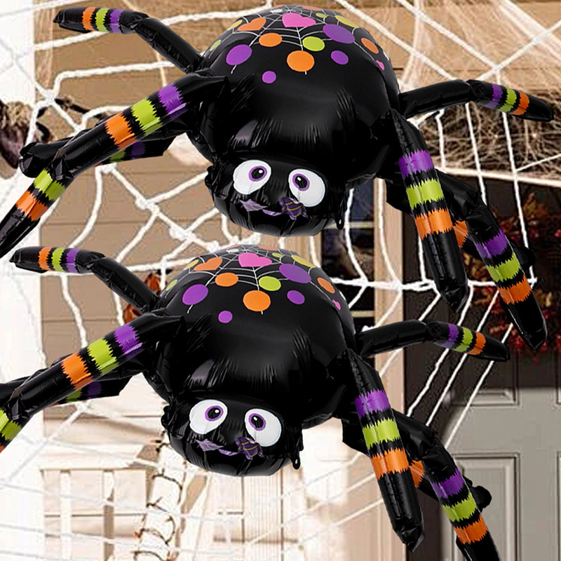 Bong bóng nhện hoạt hình dòng Halloween ngoại cỡ - Bóng bay nhện trang trí lễ hội DIY cho bầu không khí tiệc tùng