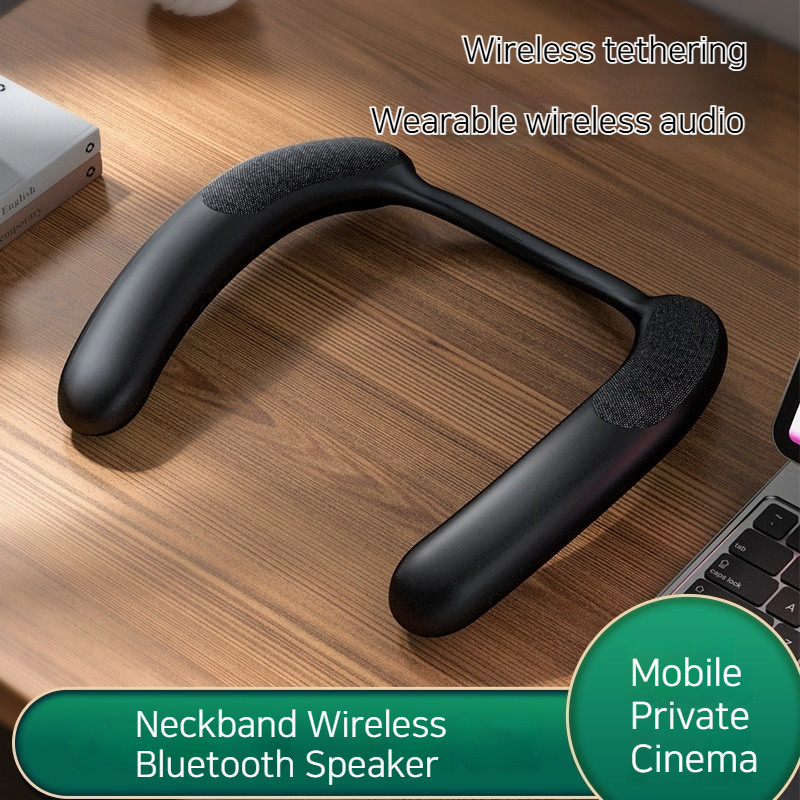 2025 Mới Dây Đeo Cổ Loa Bluetooth Không Dây Vải Di Động Đeo Cổ Loa Siêu Trầm Stereo