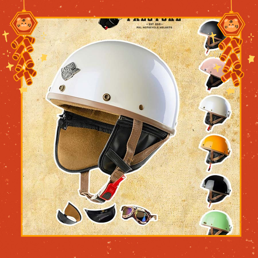 Mũ bảo hiểm Napoli N120 nửa đầu - Đủ màu - [FREESHIP]