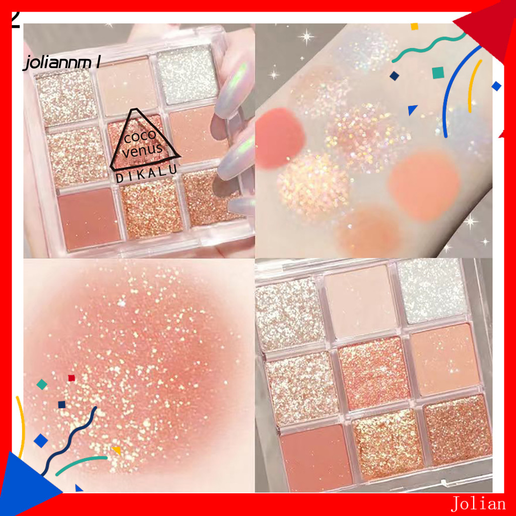 [JM] Bảng Phấn Mắt Mờ Ngọc Trai Lâu Dài 9 Màu Mỹ Phẩm