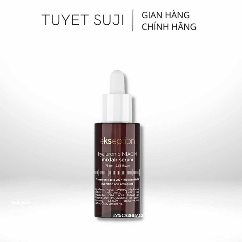 Serum giảm mụn, xóa thâm Ekseption Hyaluronic Niacin 75ml