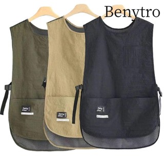 Benytro Tạp dề chống vết bẩn BENYTRO, Tạp dề nhà bếp kiểu áo Vest Nylon chống thấm nước, Vải bền bỉ thoáng khí đa năng Phụ kiện quần áo đồng phục nhà cà phê