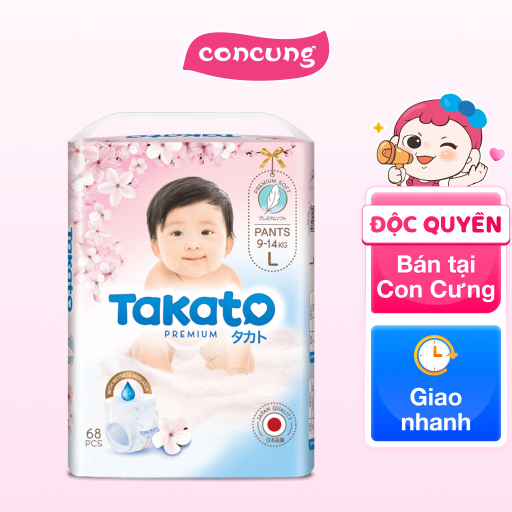 Tã quần Takato siêu mềm mại (L, 68 miếng)