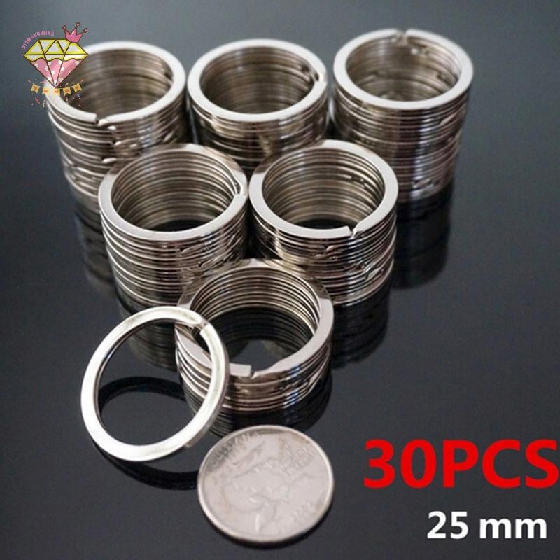 [DIAMONDWIND] 30 Chiếc Vòng Chia Bạc Đánh Bóng Móc Khóa Vòng Vòng Móc Khóa DIY VN