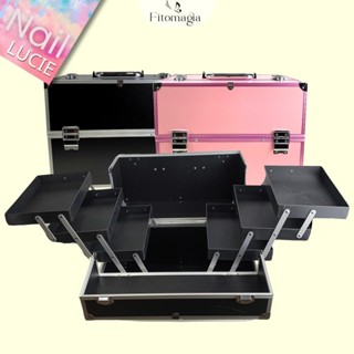 Cốp Nhôm 3 Tầng ✅ Đựng Vừa Máy Hơ T8 ✅ và các dụng cụ nails, đồ make up, mi - Hộp đựng mỹ phẩm