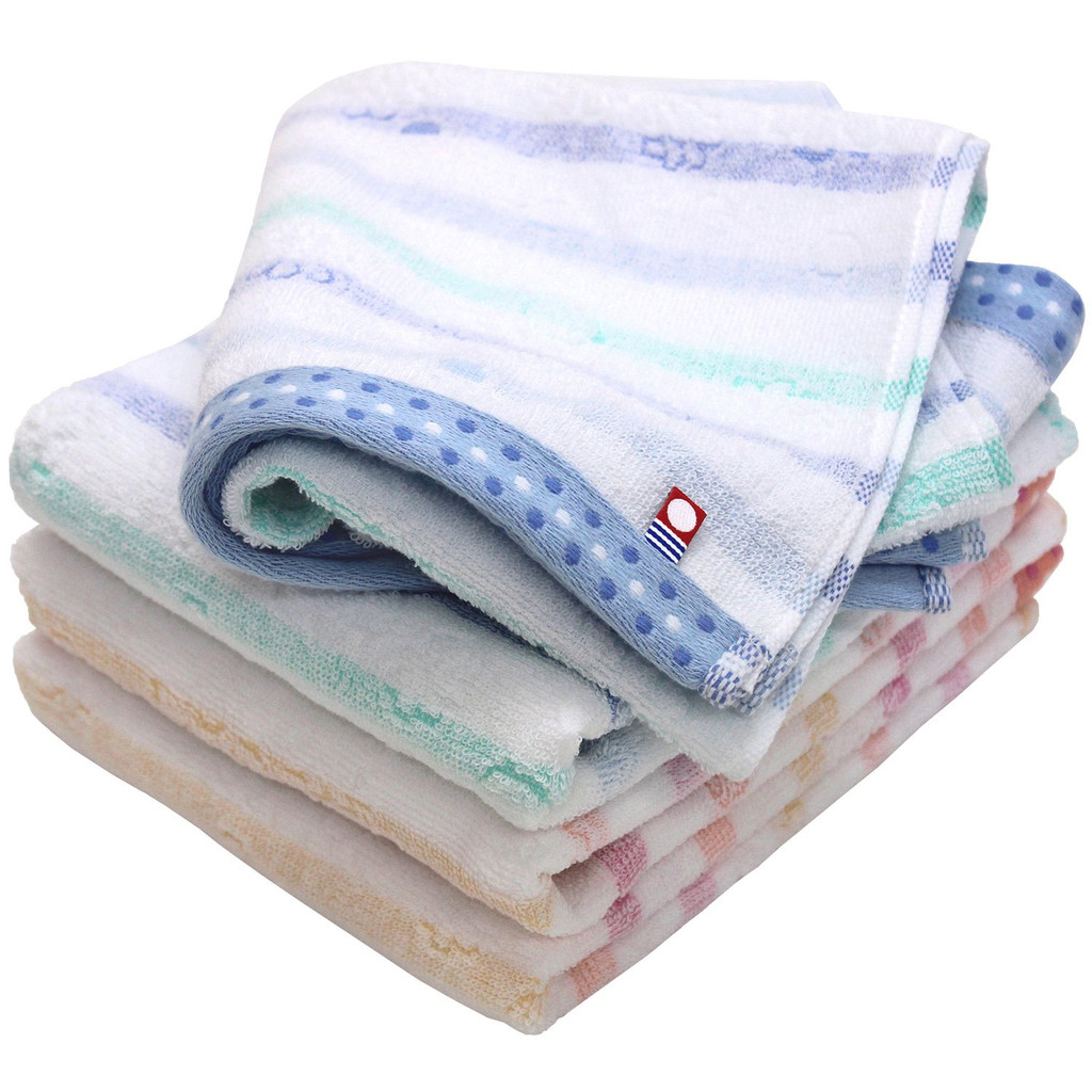 Khăn mặt hiorie (ヒオリエ) bộ 4 chiếc chất liệu cotton 100% của Nhật, thương hiệu Imabari.