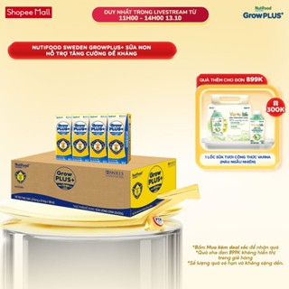 Thùng sữa bột pha sẵn GrowPLUS+ (vàng) - Sữa non tăng đề kháng (48 hộp x 180ml) - Grow Plus+