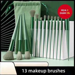 Bộ 13 Cọ Trang Điểm, Bàn Chải Lông Mềm Cho Bột Rời Và Phấn Mắt, Dụng Cụ Làm Đẹp
