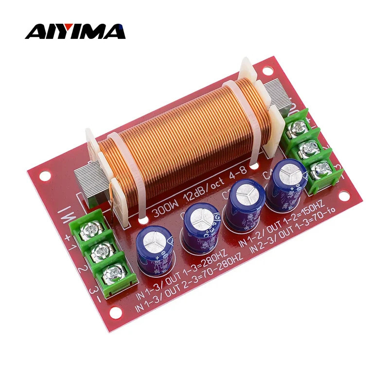 HUI AIYIMA 1 Chiếc Loa Siêu Trầm Crossover Tần Số Loa Chia 300W Bass Loa Siêu Trầm Crossover Bộ Lọc 