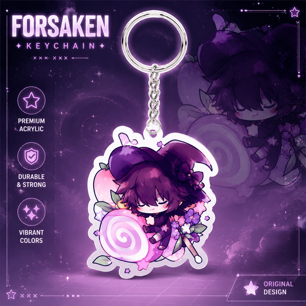 Ganci / Gantungan Kunci Akrilik ROBLOX FORSAKEN AZURE WITH CAKE