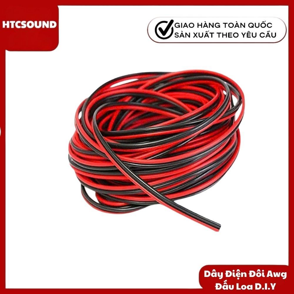 [2 Mét] Dây Điện Đôi Lõi Đồng Mạ Kẽm 18awg, 20awg, 22awg Chuyên Đấu Loa Đài, Đèn Led, Nguồn,...
