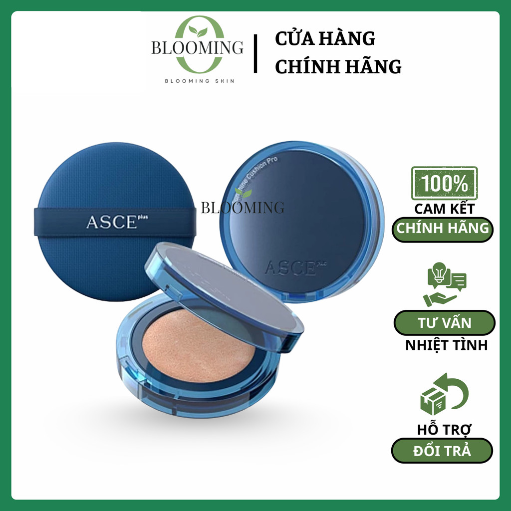 Cushion ASCE+ Sunshine Cushion Pro Che Phủ Tự Nhiên, Mỏng Nhẹ Căng Bóng & Kiềm Dầu Hiệu Quả