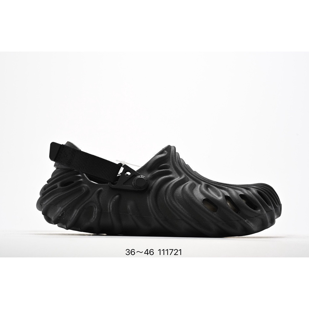 Salehe Bembury x Crocs Pollex Clog màu đào có họa tiết cột sống, thoải mái khi mặc, thích hợp cho bã