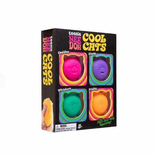 TQ~Spot Goods NeeDoh Teenie Cool Cats - Cute and Adorable Mini Cat Finger Toy Set PP