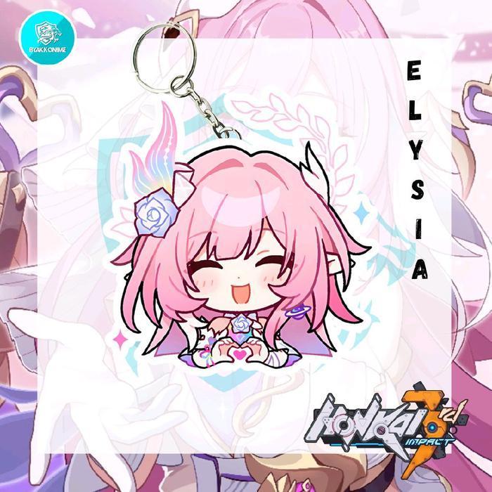 Keychain Acrylic Anime Game Honkai Impact 3rd - Elysia Ganci Anime Akrilik - Elysia A