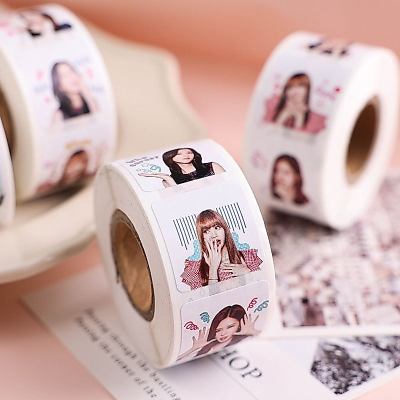 Cuộn 500 Hình Dán Nhóm Nhạc KPOP BlackPink Trang Trí Điện Thoại Laptop Notebook