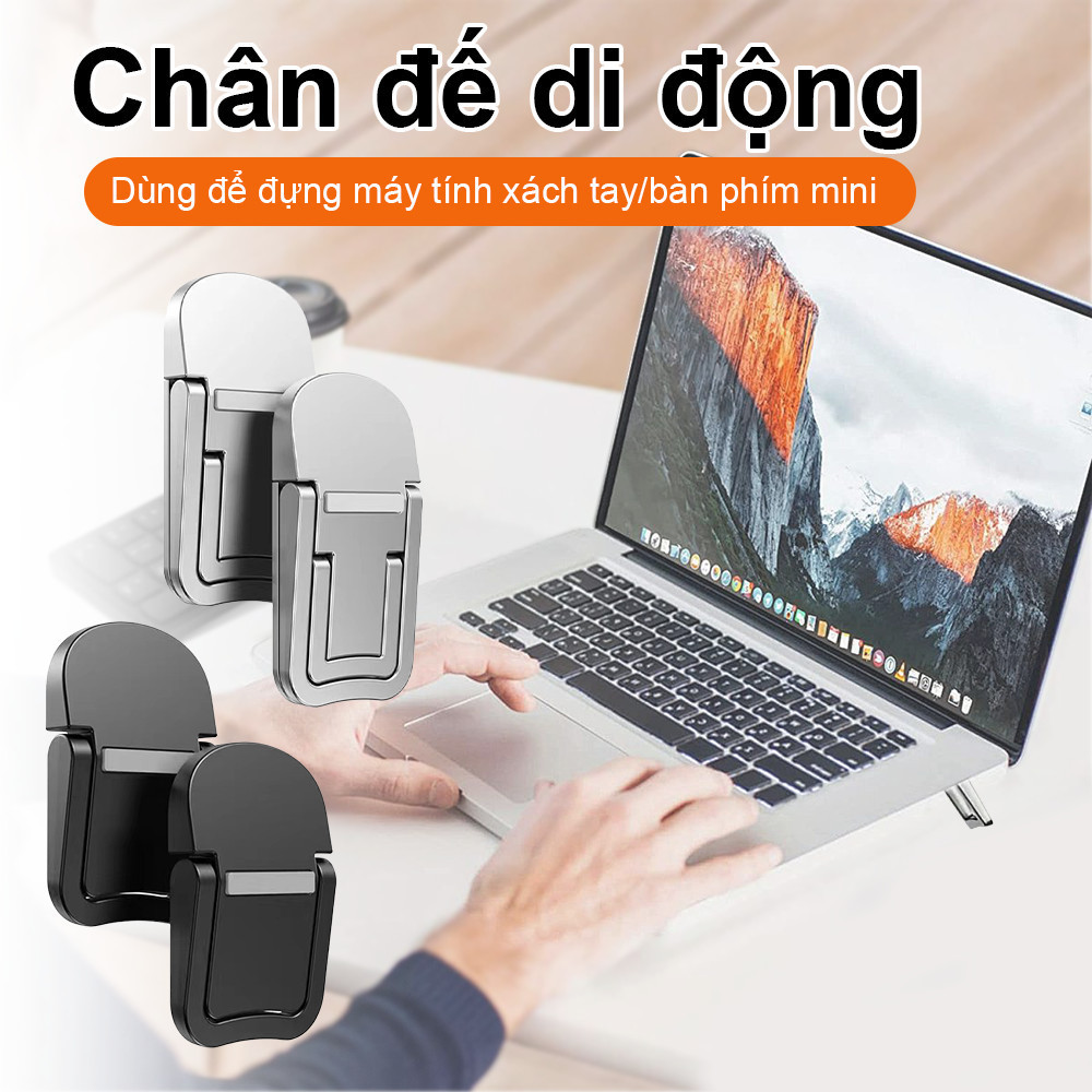 Chân Đế Laptop Mini Gập Tản Nhiệt Nhẹ Điều Chỉnh 2 Góc Nâng Màn Hình Gấp Gọn…