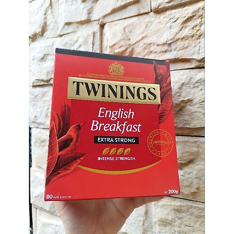 Trà túi lọc twinings english breakfast tea black tea hộp 80 gói