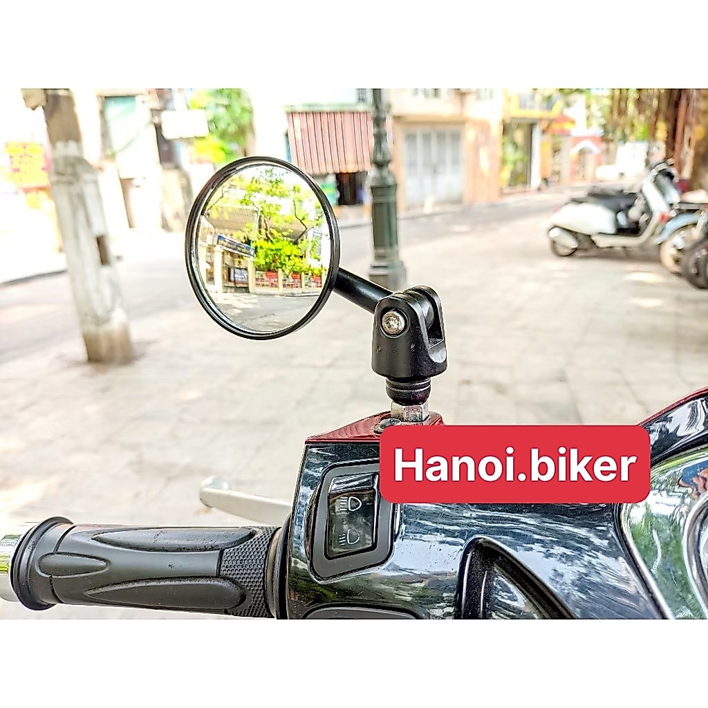 Gương Tròn Chân Gương  Kính Tròn Classic Xe Máy Gập Xoay Nên Xuống Cực Đẹp