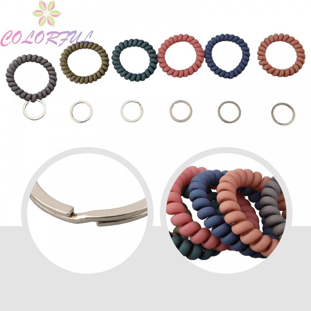 Wristband Key Holder Set 6PCS Stretchable Keychains for Home Gym and Outdoor Use