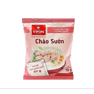 Cháo vifon thịt thật , có 4 vị gà, sườn, thịt bằm, nấm đông cố