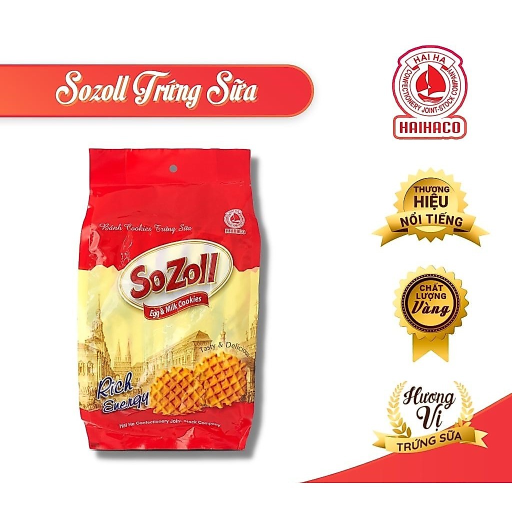 3 Gói Bánh Sozoll gói 185g Hải Hà