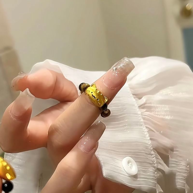 ❈ ❈ ❈ ❈ ❈ ❈ ❈ ❈ ❥ ❥ ❈ ❈ ❈ ❈ ❈ ❈ ❈ ❈ ❈ ❈ 高 ❈ ❈ ❈ ❈ ❈ ❈ ❈ ❈ ❈ ❈ Tiger Eye Faguette Cat Ring Female Nic