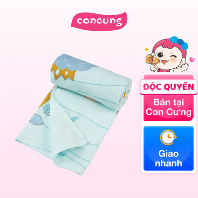 Khăn tắm trẻ em Cotton hoàng tử Cá Animo BM9T (60x120cm,Xanh)