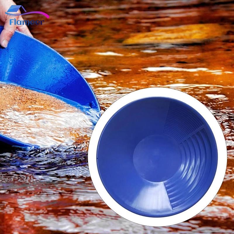 Flameer Gold Panning Panning Pan Collection Tool 35cm Gold Prospecting Pan dành cho những người đam 