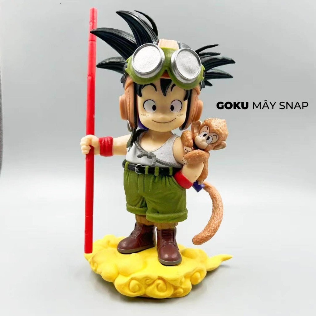 [CAO 17CM] Mô hình Goku Mây Snap cầm gậy khỉ con cưỡi cân đẩu vân figure dragon ball songoku kid