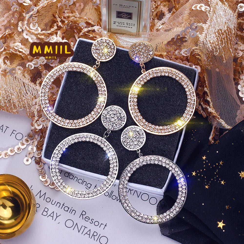 Bông tai HIFUN Bông tai thả tròn dự tiệc