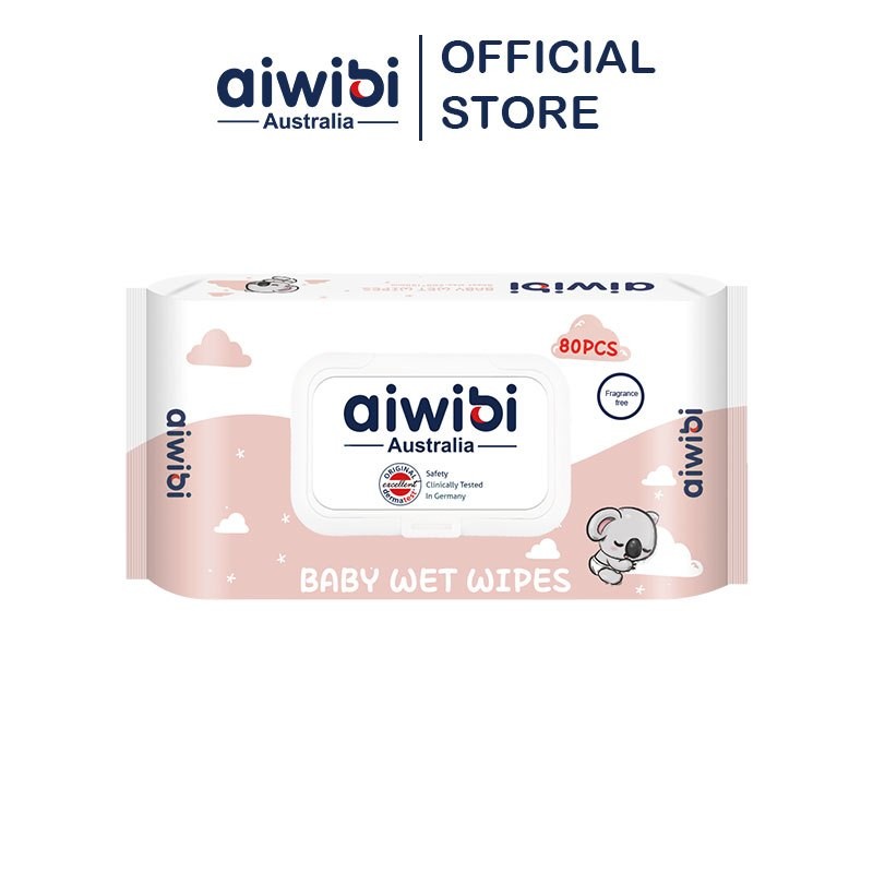 [QUÀ TẶNG] Khăn Ướt Aiwibi Không Mùi 80 miếng