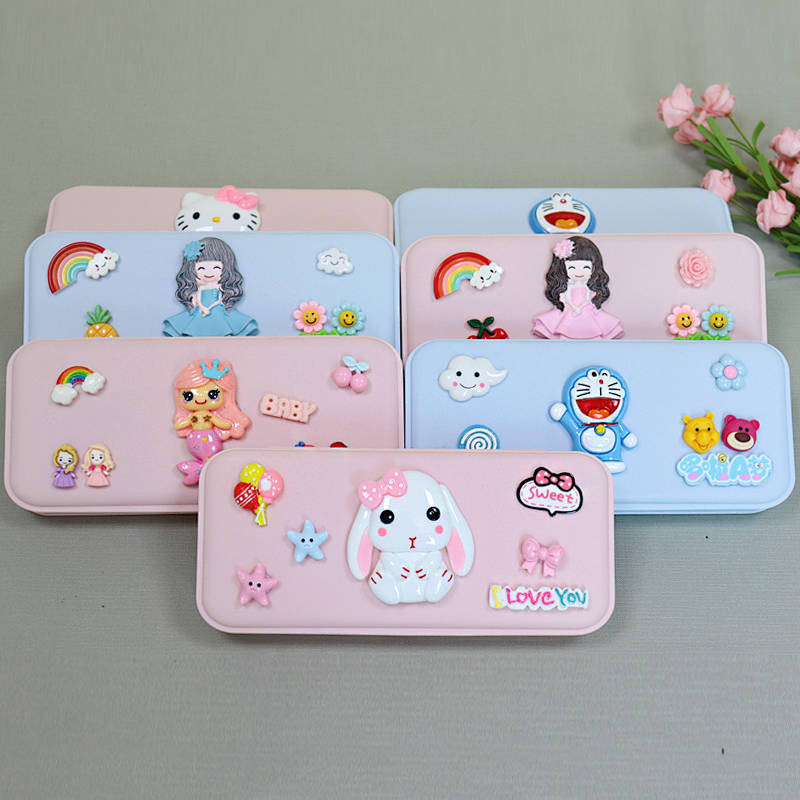 Cartoon Stationery Box Girl Stationery Box Kindergarten Children's Pencil Case Middle Class Baby Sta